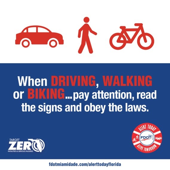 CityofMiami's tweet photo. Whether you are driving π, walking πΆ, or biking π², follow these traffic laws. #BeSafeFlorida #AlertTodayFL
@MyFDOT @AlertTodayFlorida https://t.co/gKWnMObkAW
