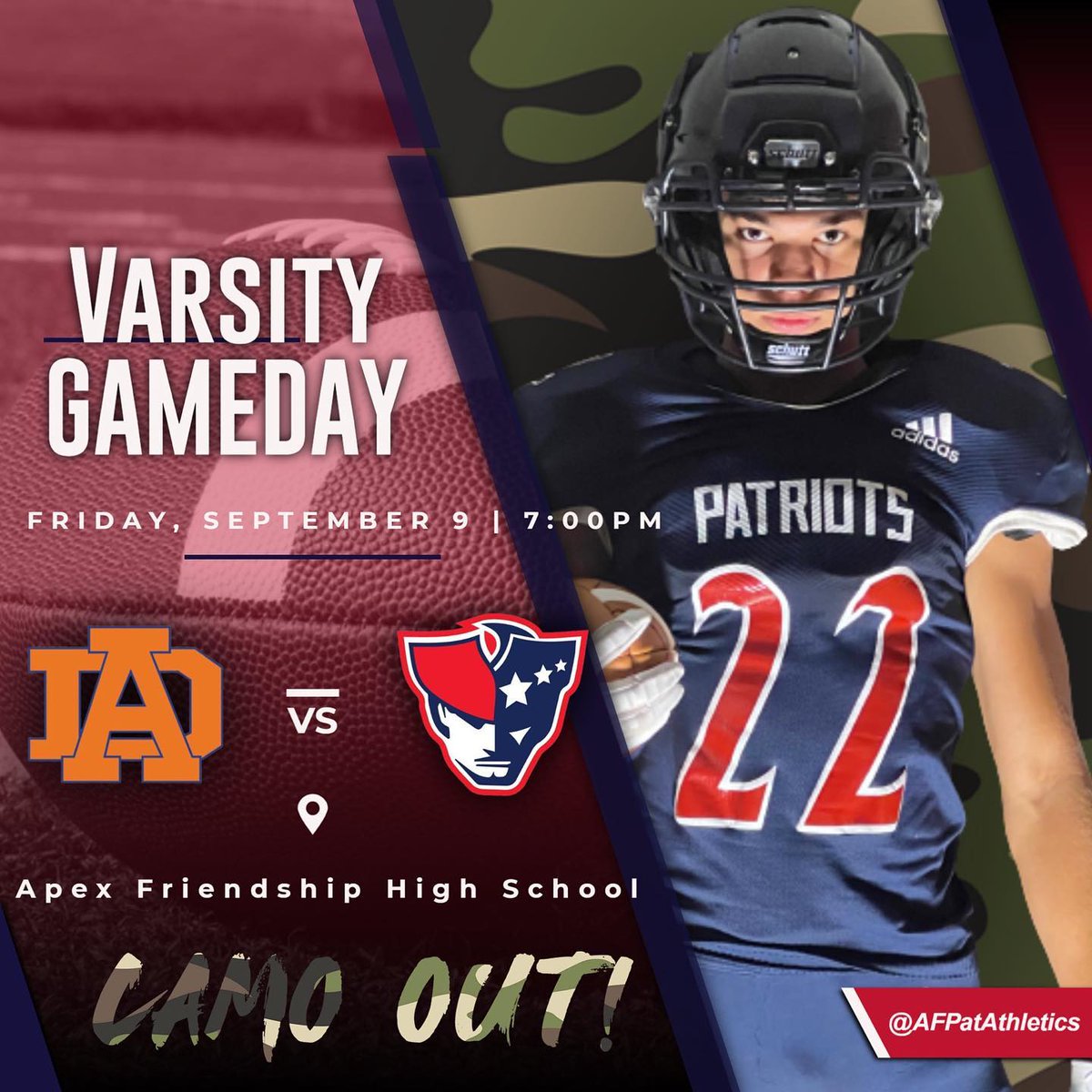 AFHS_PAC's tweet photo. Oh what a night…Friday Night Lights!! The weather is going to be perfect for our first home varsity football game so grab those AFPAC All Sports passes and come on out! Need a pass or family passes: https://t.co/6c0oHe8pC5 #gopats🏈❤️💙 #patsfam https://t.co/dvGg9eVPy0