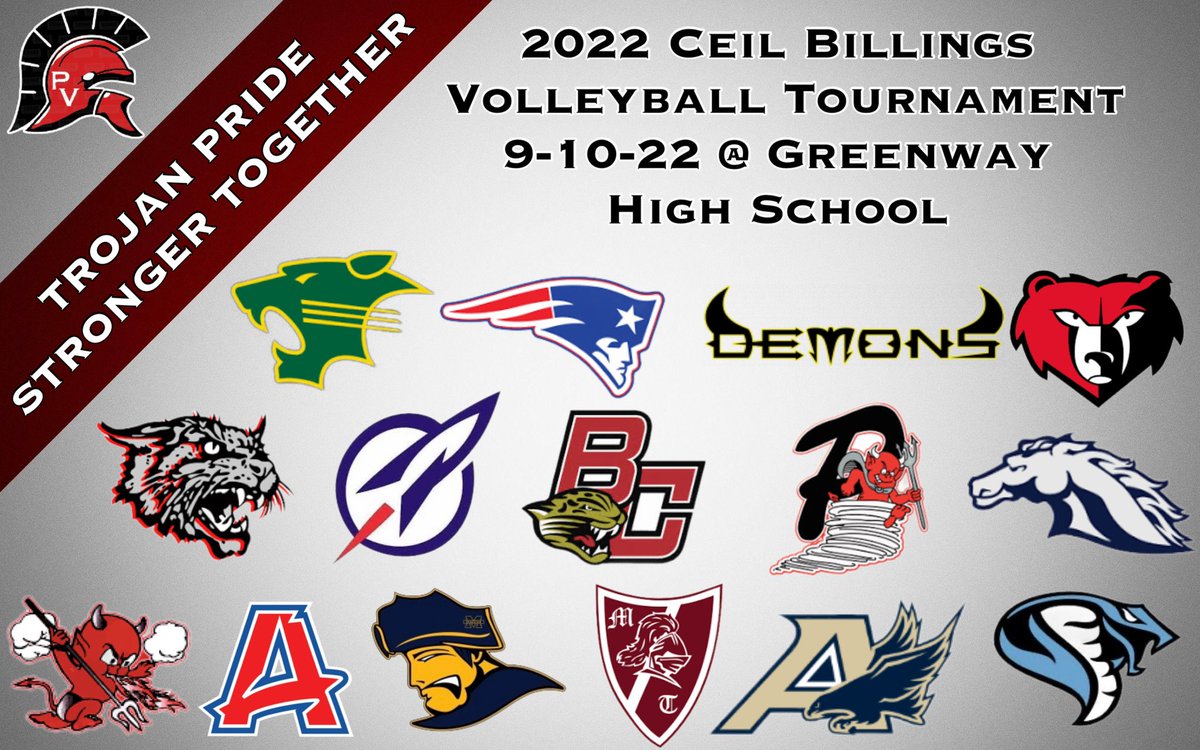 Our Varsity Team hits the courts tomorrow at the 21st Annual Ceil Billings Memorial Volleyball Tournament at Greenway High School. Matches will be streamed live on Facebook. The link for tickets is👇🏻. #StrongerTogether #TrojanPride #PVPride 💪🏻♥️🏐♥️💪🏻

gofan.co/app/events/674…