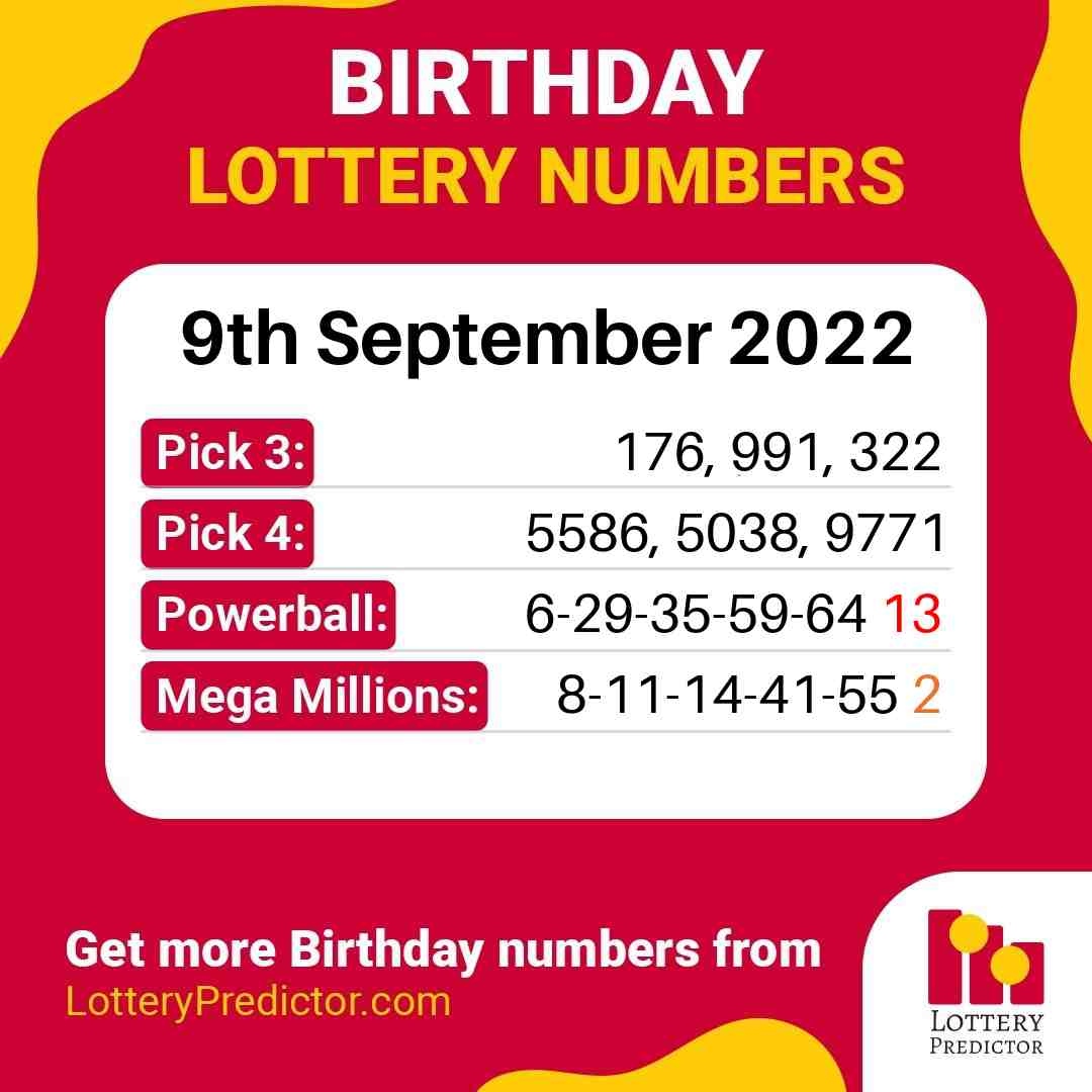 Birthday lottery numbers for Friday, 9th September 2022
#lottery #powerball #megamillions
https://t.co/IUURTpl0F8 https://t.co/eamSi6uzkD