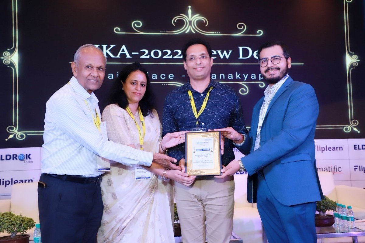 ruchika_sukhija's tweet image. This one is for the strength called Team MSMS. 

School conferred with “#Excellence in #hybrid &amp;amp; #BlendingLearning Concepts” #Award on Wednesday; 8th September 2022, by #Eldrok India at Taj Palace, Chanakyapuri.

Thank you for the recognizing the passion of team.