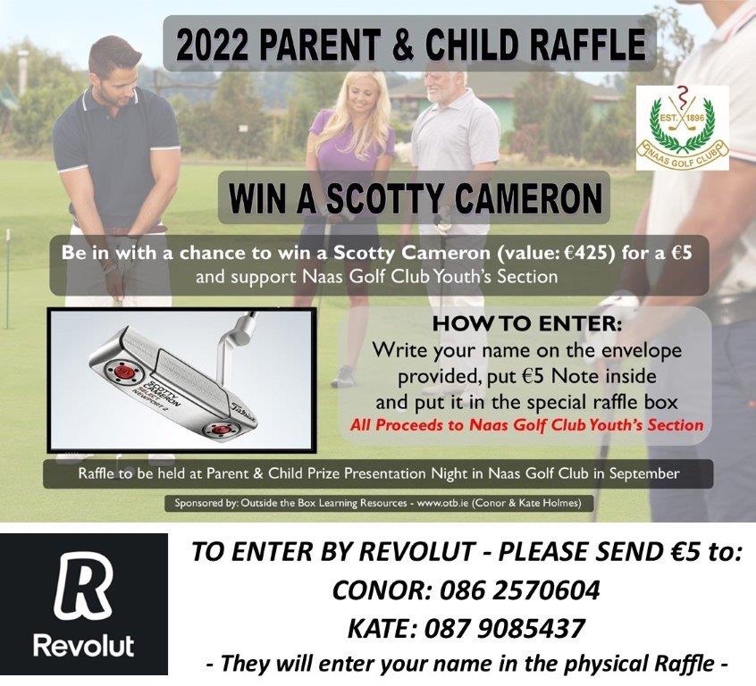 NaasGCMens's tweet photo. Last chance to win a Scotty Cameron Putter in support of Naas Golf Club Youth’s Section @NaasGC @NaasGCYouths https://t.co/JItZnhlLOO