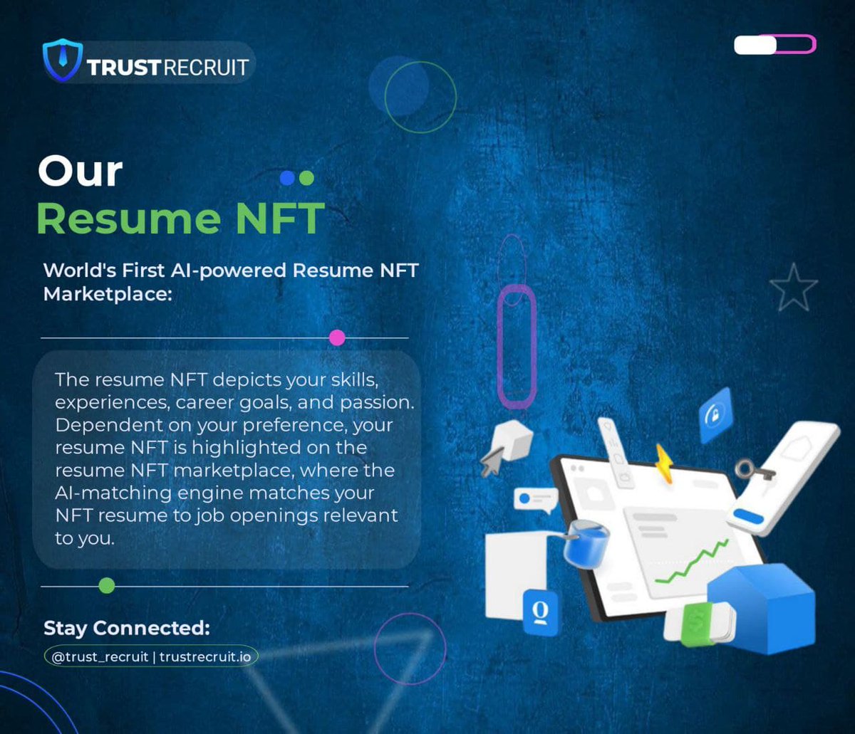 trust_recruit's tweet photo. With #Trustrecruit you could turn your resume to unique NFTs. 
https://t.co/Padad8xgZN
#crypto #resumeservices #NFT #Resume  #Whales #investor #investing  #NFTresume #NFTcv  #recruit https://t.co/Tf9Otjx94M