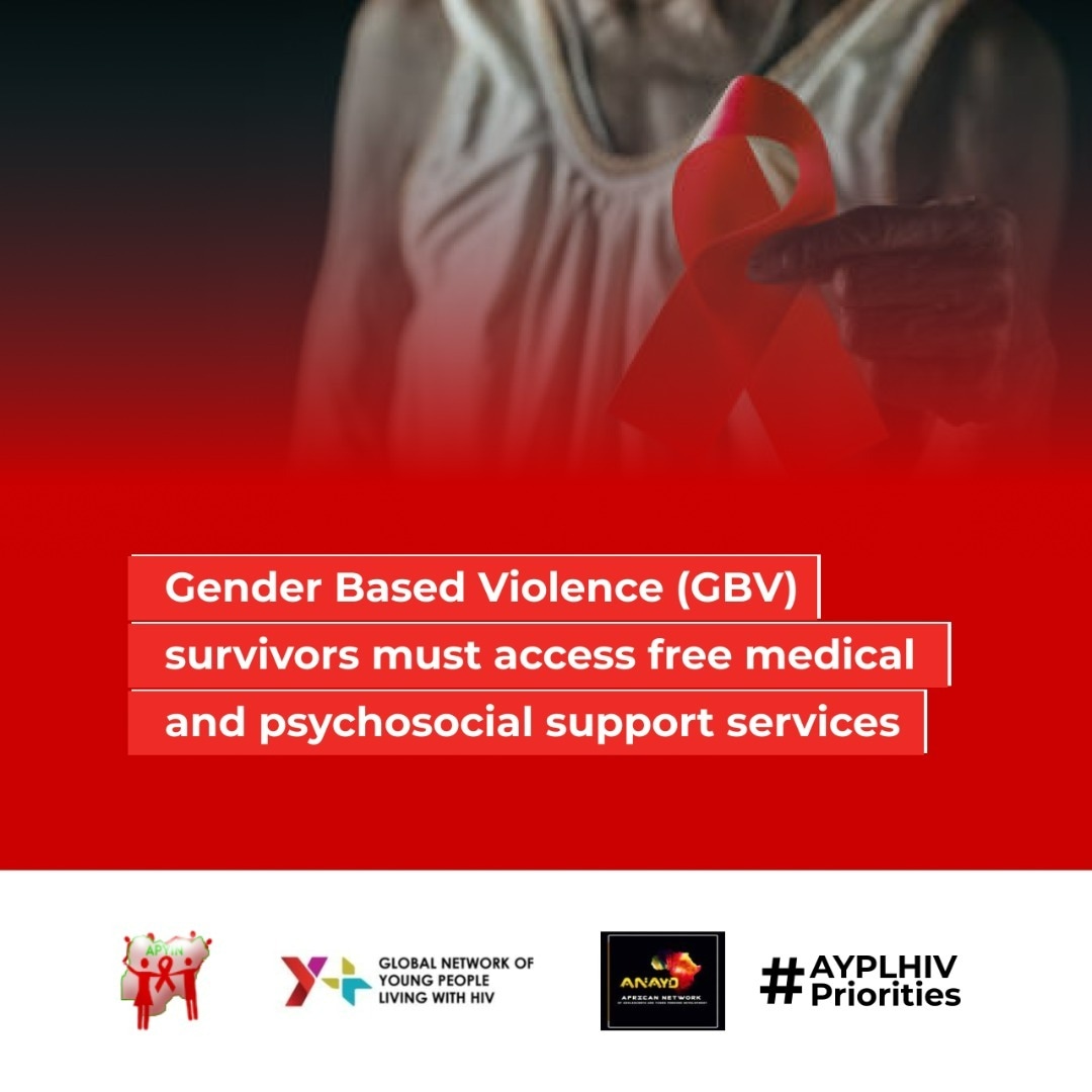 kayodeteslim's tweet photo. Gender Based Violence (GBV) survivors must access free medical and psychosocial support services.
#OurDemand
#AYPLHIV_Priorities
@NACANigeria @Fmohnigeria @gnpplus @APYIN1 @Yplus_Global @UNAIDS @SFHNigeria @anayd_africa @EVA_Nigeria https://t.co/rV1jtbhtEd