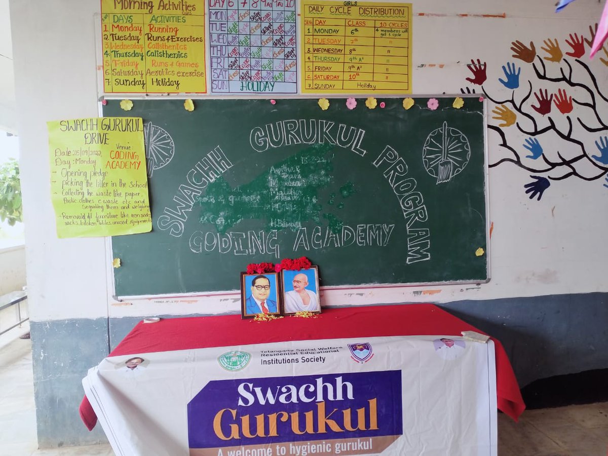 codeacadtswreis's tweet image. Coding Academy actively participated in Swachh Gurukul Drive initiated by TSWREIS and government of Telangana.
#Day1 #swachhgurukul @codeacadtswreis @TSWREISOCIETY @DRonaldRose