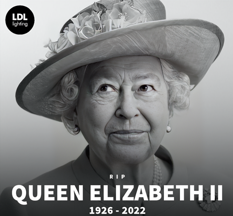 LdlLighting's tweet photo. Everyone at LDL Lighting is saddened to learn of the passing of her Majesty The Queen.

We join with the nation and with people from around the world in mourning her loss.

We send our deepest condolences to the Royal Family. https://t.co/vrc4k6Gwj6