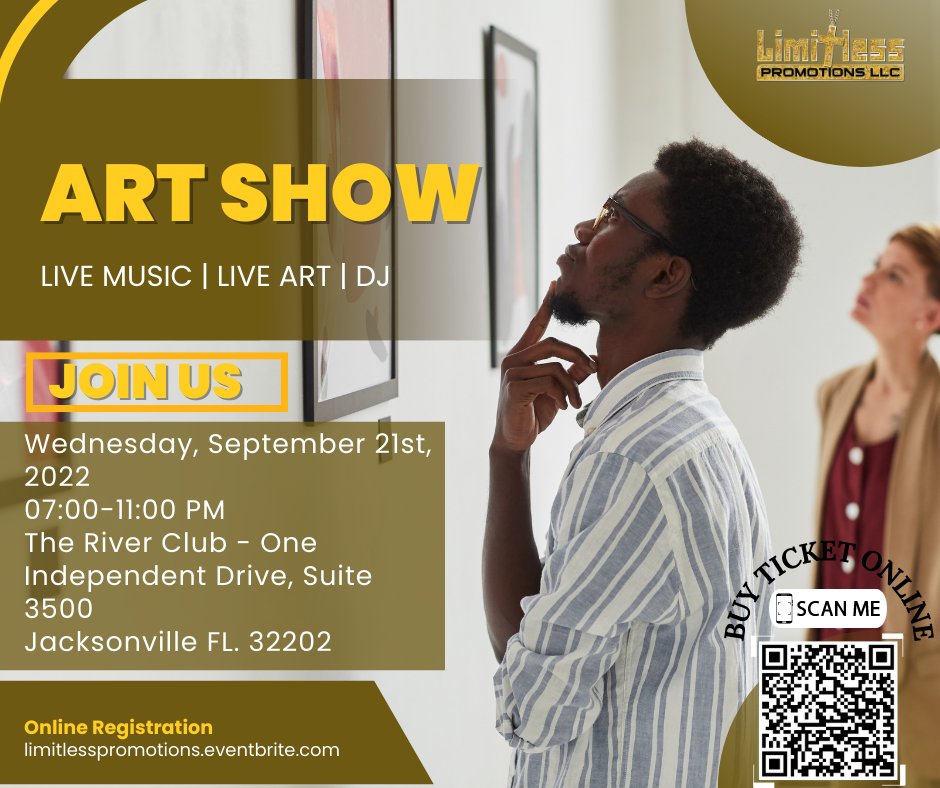 LimitlessRise's tweet photo. Duval Dominique Hammons is coming to Jacksonville, Florida, at the art show presented by limitless promotions on September 21, 2022. https://t.co/XObEImUWaG #whatsgoodjax #Alyssia_gibson #gist_portfolio #Artbydallas #dimelza_boche #DominiqueHammons #jaxriverclub #jaxconnect https://t.co/w70wjM981w