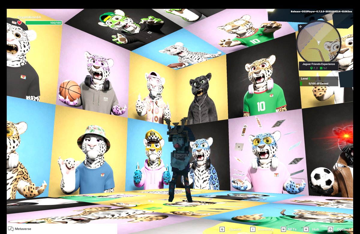 CryptoKine44's tweet photo. I just finished my quest on @jagfriends_nft experience on the #sandboxalphaS3 for a chance to win a Season 3 Alpha Pass! Here I am in Legendaries Room, check out my screenshot!

#jaguarfriends https://t.co/ZxoDl1sKXv