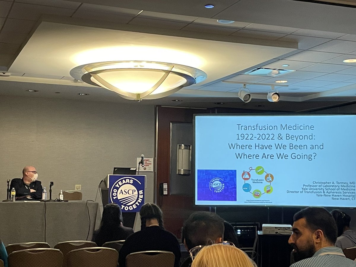 PathDad's tweet image. Now we have a Transfusion Medicine History Lesson with Dr. Christopher Tormey. I can’t refuse a fun TM lecture! 🩸