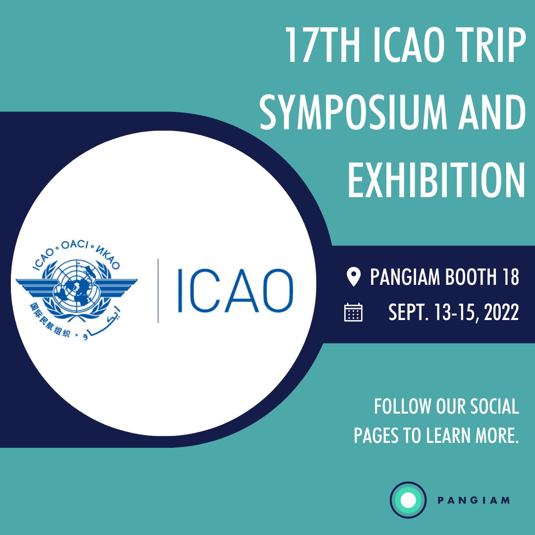 Our team is excited to attend this year's <a href="/icao/">ICAO</a> Innovation Fair! Be sure to visit Pangiam Booth 18 and our closing cocktail reception on Sept. 15th. Come by and meet the team!