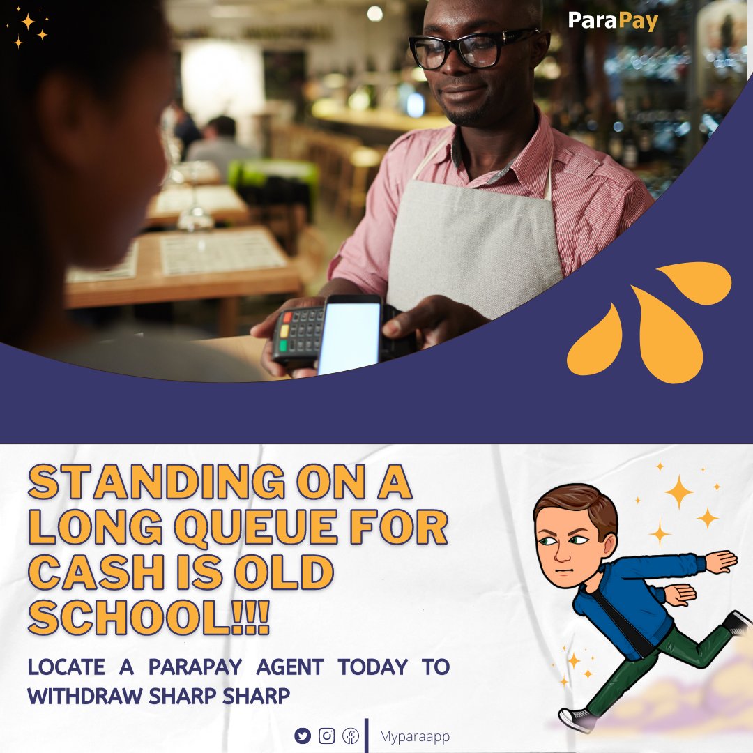myparaapp's tweet photo. Are you low on cash?

Locate any ParaPay agent today and withdraw cash swiftly💃💃

Photo credit: FREEPIK https://t.co/zZIzNIcEqd