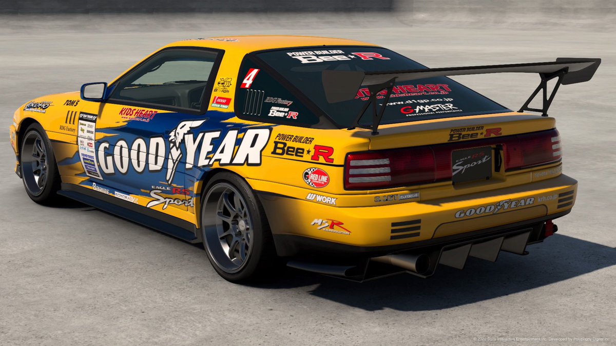 RDGFactory's tweet photo. 逆依頼で@kazushiFC3S さんの70SUPRAをデザインさせて頂きました。
自分の限界への挑戦。
そして出来ることの再確認を実施。
とても有意義な時間でした!
ありがとうございました。
#RDGFactory
#GT7リバリー
#BeeRacing
#GOODYEAR
#D1GP
#GT7ドリフト https://t.co/xcgJ8yT37f