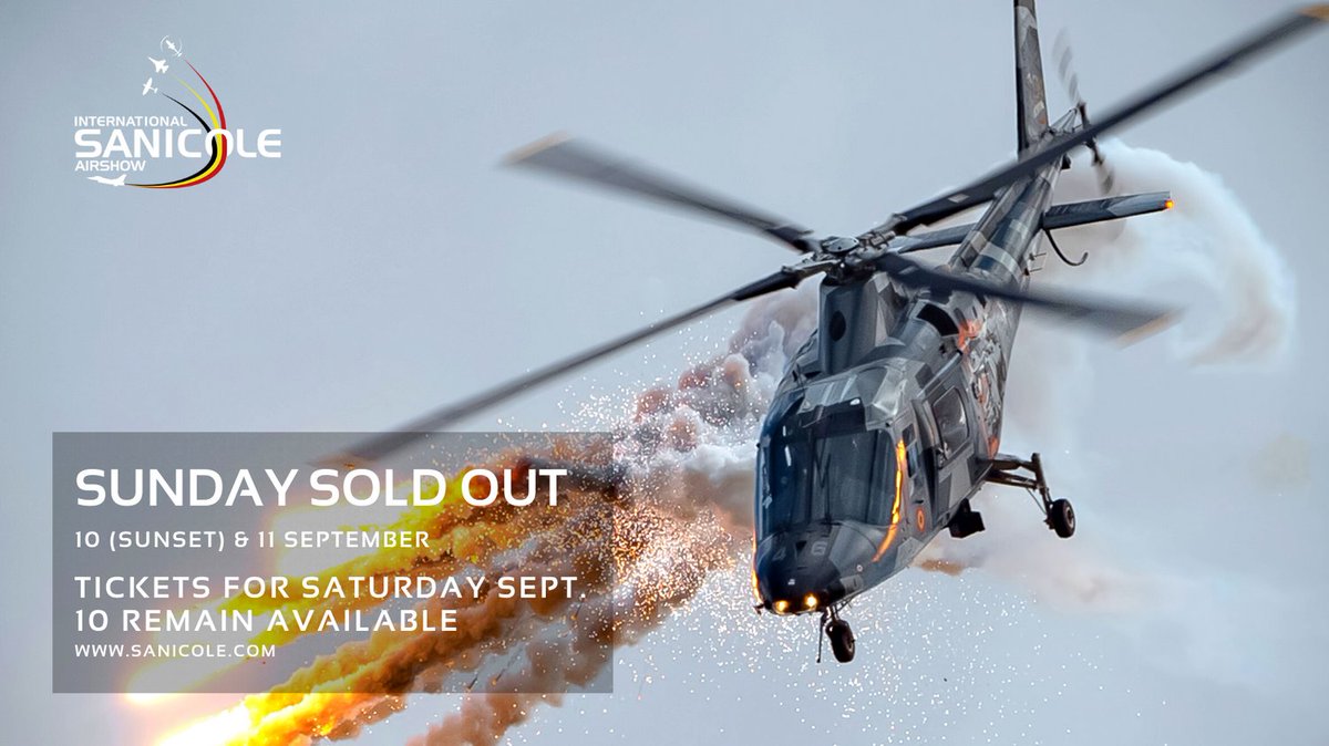 Sanicole Airshow on Sunday September 11th SOLD OUT! Come and join us on Saturday and be part of an amazing aerial event! Info &amp; Tickets: sanicole.com #sanicole #sanicoleairshow