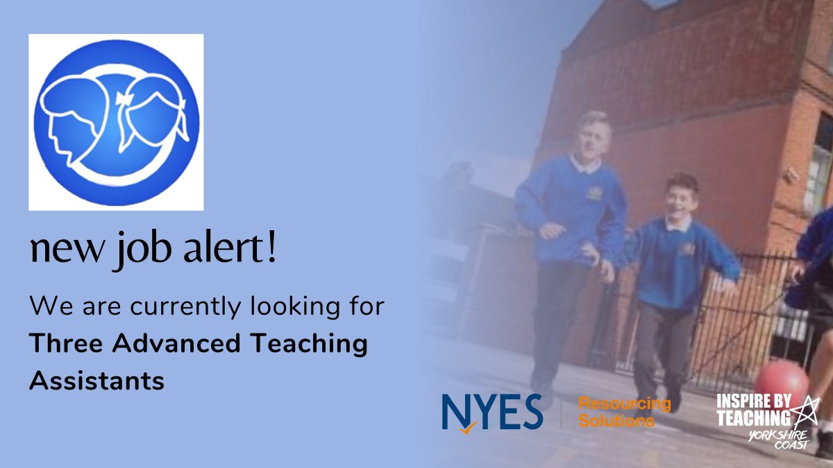 NYESResourcing's tweet photo. Being part of #teamgladstone means you will be part of a forward thinking, evolving, individual school.
@GladstoneRPS is looking for three Advanced Teaching Assistants, two permanent and one maternity cover.
Apply Now: https://t.co/AkFB7H42o3
#edutwitter https://t.co/r8s7JV788u