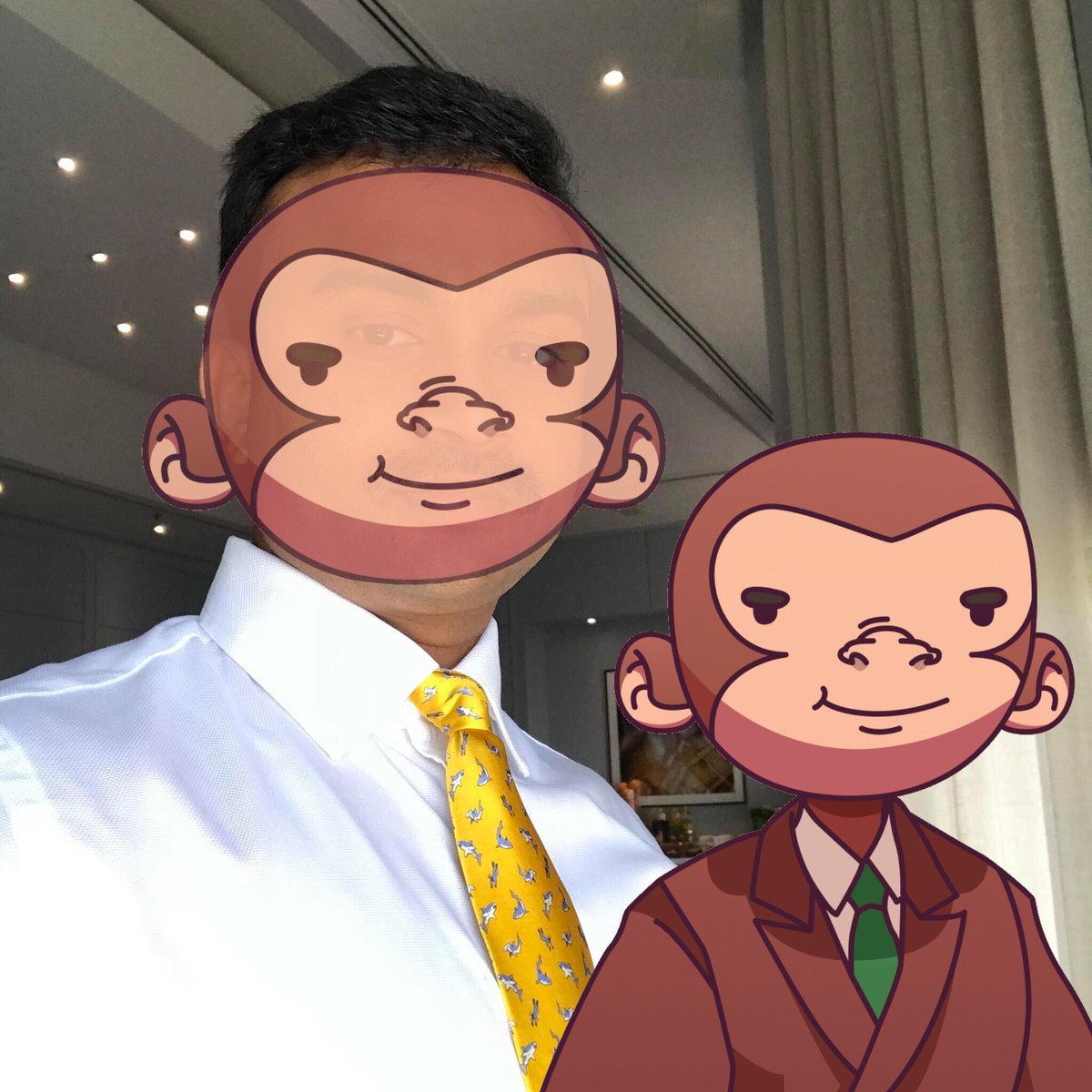 najaa001's tweet photo. Just flex @justape_ flex #justflex @Apish_community . Suit gang goes hard https://t.co/ofIf3zUyDj