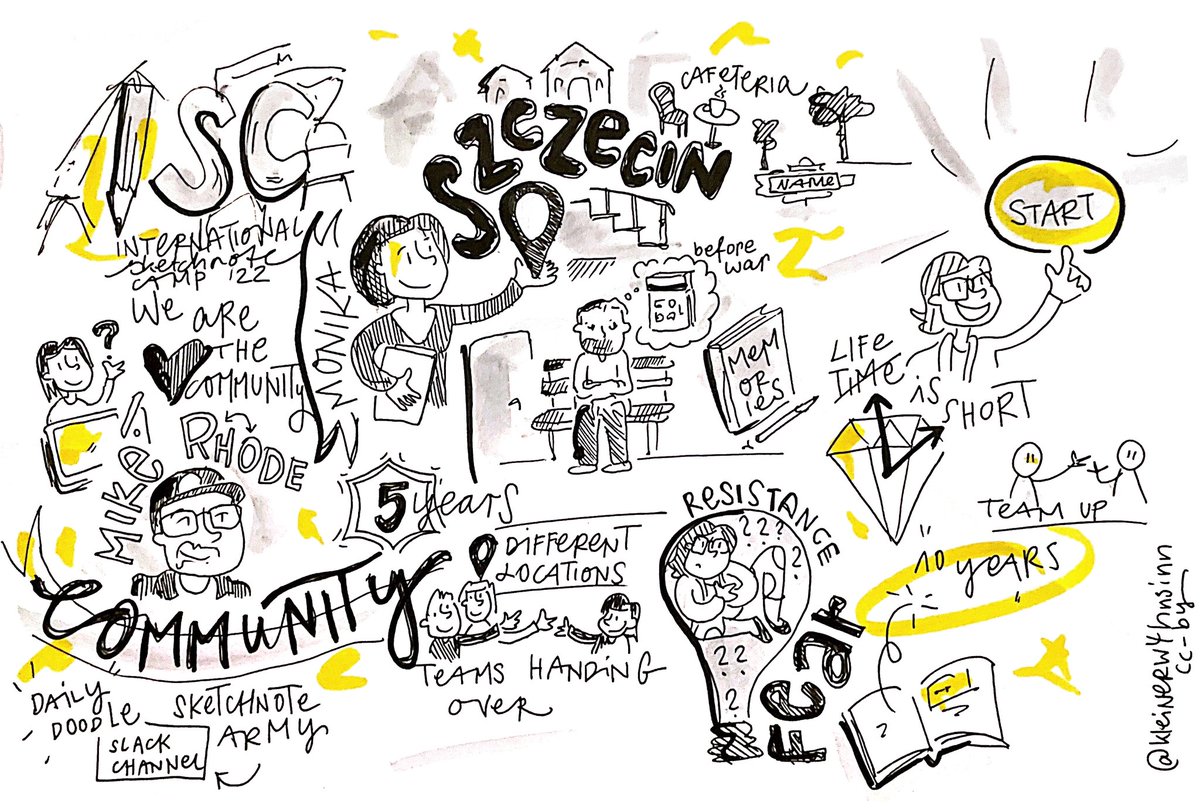 meeting the sketchnote family in person 😍 #isc22pl @Sketchnote_Camp #sketchnote