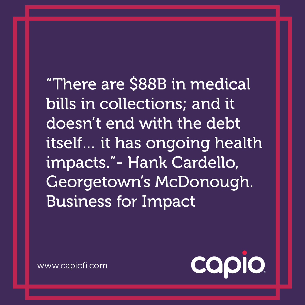 Here is a link to yesterday's Business for Impact forum on our nation’s overdue medical debt crisis at Georgetown University McDonough School of Business. ---> youtube.com/watch?v=PXfrop…