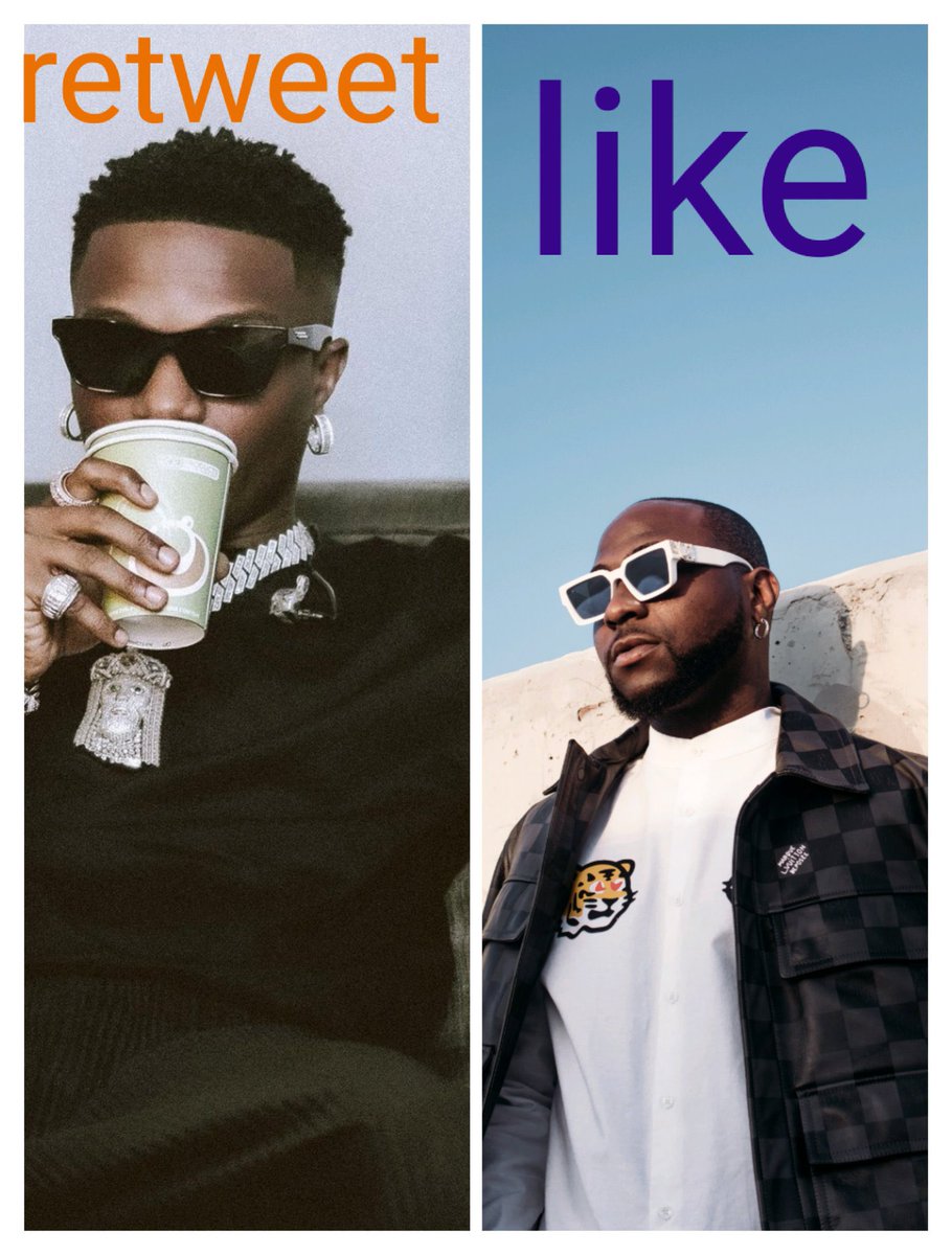 Tiomoney1308's tweet image. Like for DAVIDO        Retweet for Wizkid