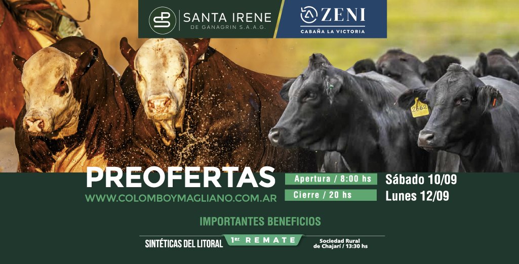 ZENIcorretaje's tweet photo. 📌¡Se abren las preofertas para la 1era edición de nuestro remate Sintéticas del Litoral!
¿Cuándo? Este sábado 10 de septiembre a las 8:00 hs.
La posibilidad de enviar preofertas cierra el lunes 12 de septiembre a las 20:00 hs.👇 https://t.co/dDLekCFvBW