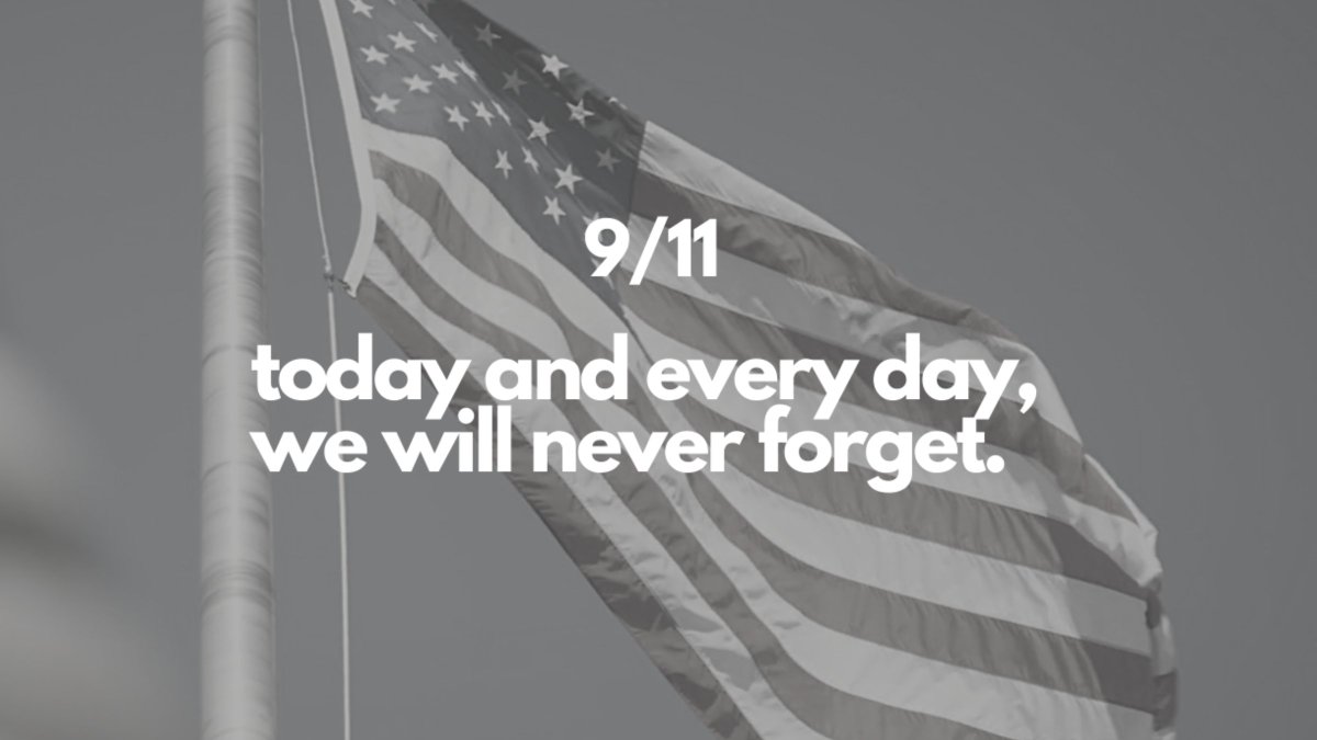 9/11 🖤 Let today be a day of remembrance and conversation to ensure that future generations “#NeverForget.”