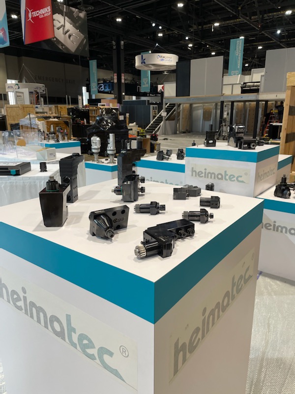 Less than two days and we're busy getting ready. Stop by booth #432245 in the W. Building to see our #Heimatec #livetools for #Citizen.  Other lines include  #Henninger, #Tecnicrafts, #AMF & #HommelandKeller QUICK tools.  
#IMTS2022 #live #speedincreasers #collets #guidebushings