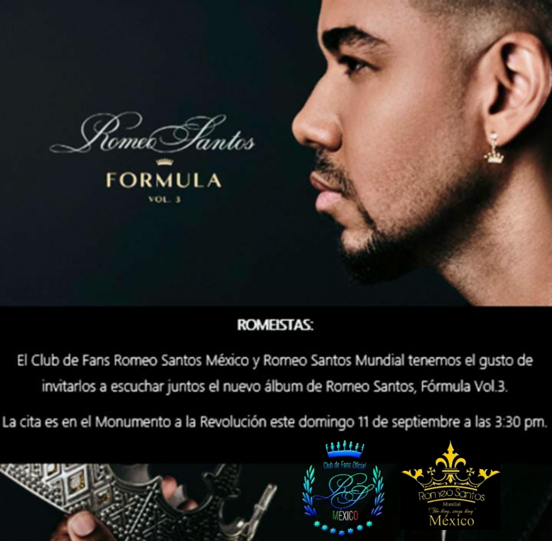 RomeoSantosMEX's tweet photo. Atención fans, los esperamos este 11 de septiembre para escuchar y bailar el nuevo álbum de @RomeoSantosPage  #fv3.
Los esperamos 💙🇲🇽👑

@RSM_Mexico y @RomeoSantosMEX los invitamos! https://t.co/UjYjJkTHKw