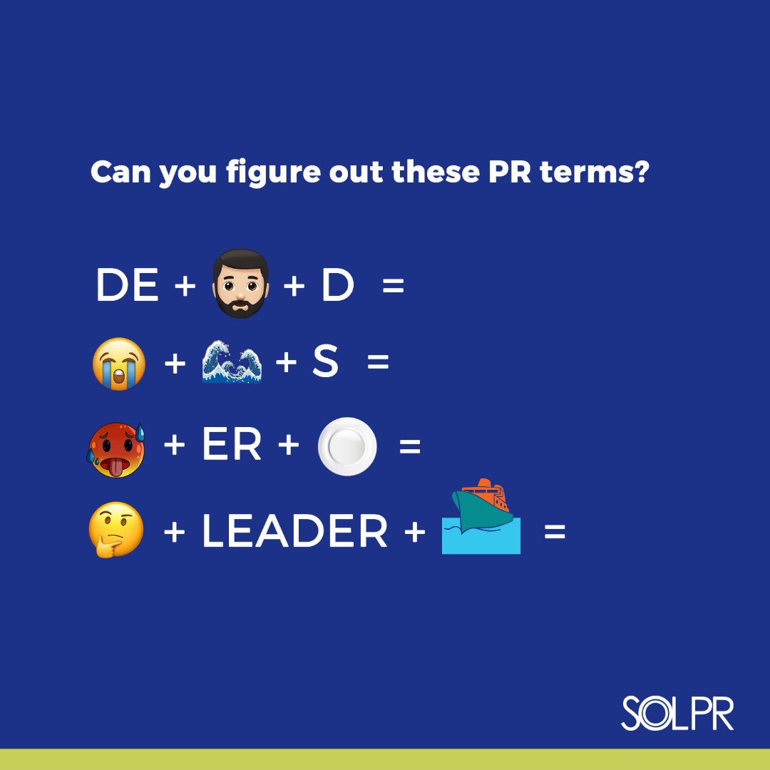 solpr_ng's tweet photo. We are trying out a new game this week.
Invite your friends to participate and defend their intellect.
Good luck👍
#trivia #prterms #solpr #emoji #tgif #publicrelations https://t.co/SlGb4mLWea
