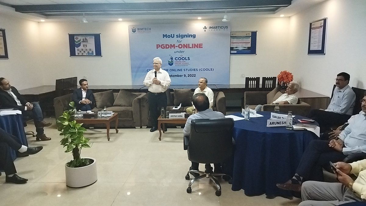bimtech_cools's tweet photo. MOU signed between BIMTECH and IMARTICUS LEARNING for PGDM online in (a) AI & Data Science (b) Fintech
#pgdmonline #pgdmprogram #PGDMAdmissions #BIMTECH #lifeatbimtech #Imarticus https://t.co/Tv7TofyOe9