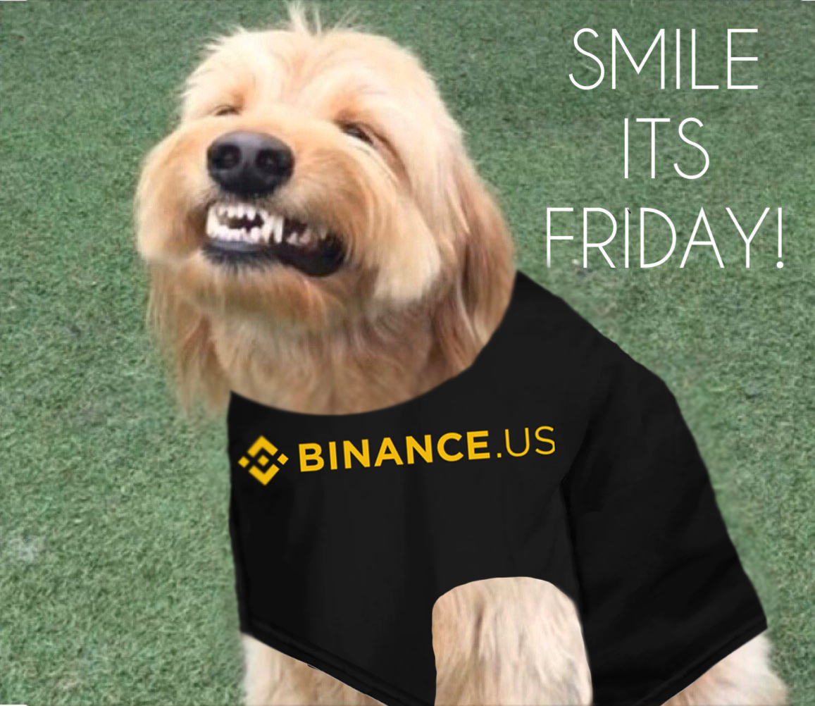 BinanceUS's tweet photo. Good morning #Crypto Twitter, Happy Friday!

Who is ready to wrap up this week? https://t.co/e6VclqFOGQ