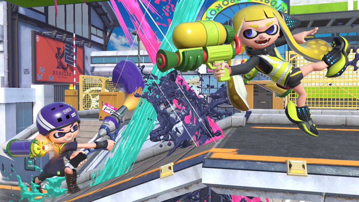 It’s time. Time to call up the squad and head to the Splatlands! #Splatoon3 is available now. Enjoy this moment captured in Super Smash Bros. Ultimate honoring today’s release!