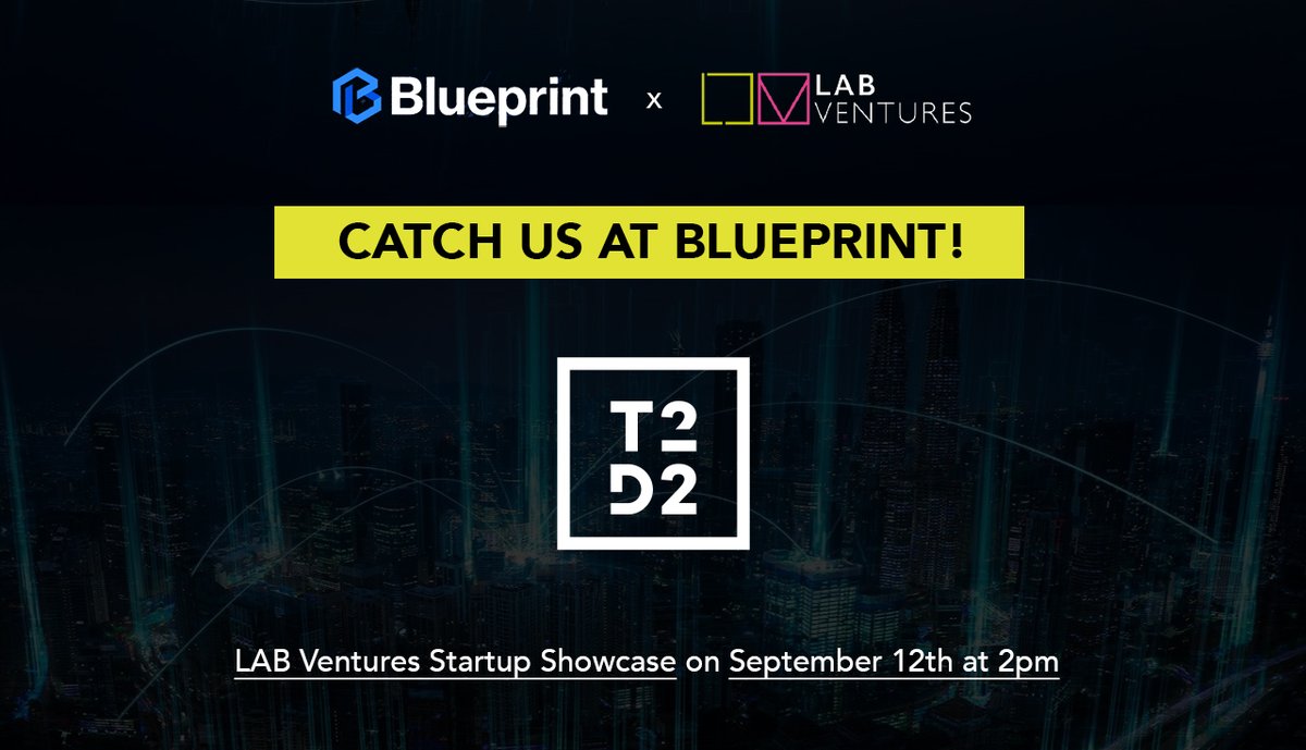 t2d2_ai's tweet photo. We’re excited to announce that T2D2 has been selected to participate in the @labventures Startup Showcase taking place at Blueprint next Monday in Las Vegas. #T2D2 #LVStartupShowcase https://t.co/nB03fz9mun