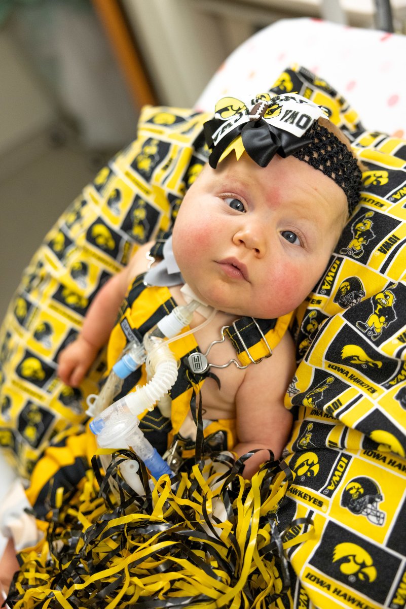 UIchildrens's tweet image. Hawkeyes and Cyclones can agree on at least one thing heading into this weekend—we’re all cheering for the babies in our NICU! 💛 #CyHawk