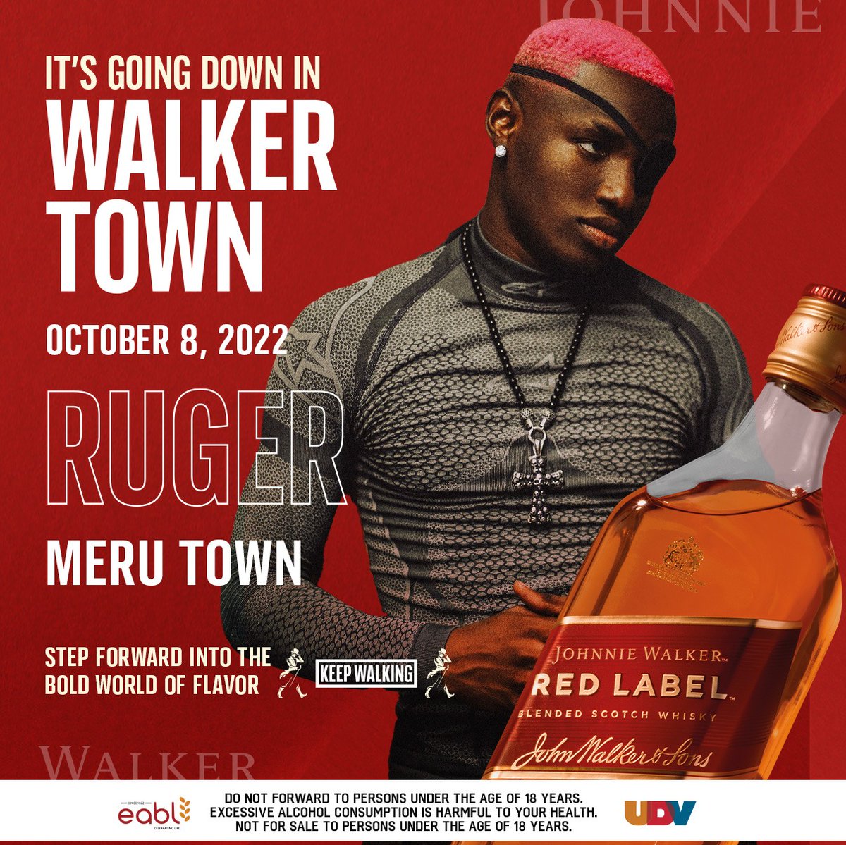 ydxagencyke's tweet photo. Walkers! Are you ready for @rugerofficial?
We're about to shut it down in Meru on October 8th at the #WalkerTown Festival with @johnniewalkerKE
Get your gang ready, pack your bags because you're not ready for the awesomeness that long weekend will bring!
#KeepWalkingKE https://t.co/TXFSw0Cww3