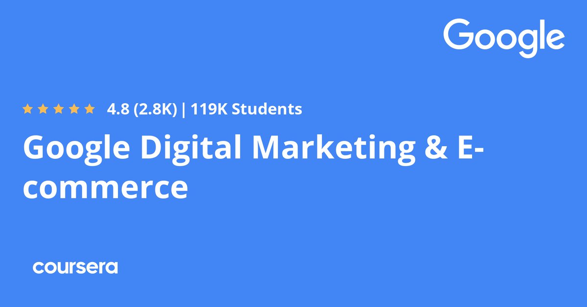 TronnyNFT's tweet photo. I've been enjoying the Digital Marketing &amp; E-commerce Professional Certificate offered by Google on Coursera. https://t.co/DgbmtyuFXg #upskill #digitalmarketing https://t.co/5lSFmLHa2w