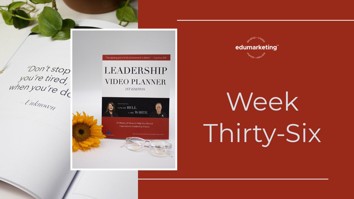 Welcome to Week Thirty-Six of our 52 week Leadership Video Planner: youtu.be/b6ccsVcfpKA 

If you've ever wanted to create videos to inspire and motivate, then this video planner and video series is for you.

#leadershipvideos​ #videoplanning​ #videoproduction