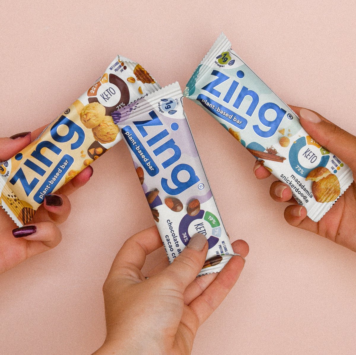 zingbars's tweet photo. do you prefer your keto bars to be [chewy &amp; soft] or {crunchy &amp; dense}⚡️

texture plays an essential role in taste, so we’ve developed each bar with a unique balance of chewiness and subtle crunch!

#bringyourzing #zingbars #zingbar #proteinbar #intuitiveeating https://t.co/i8mkEqKqhb