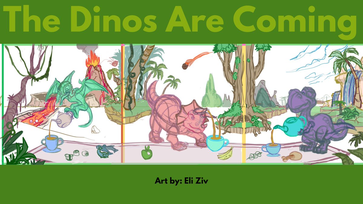 Roooaaarrrrr! The dinosaurs are coming. Welcome to CreTEAceous Park. Names coming next week.
Comment on what you would name them! Follow us as we share the art process with you.

#dinosaurs #tea #finally #puns #naturalhistory #extinction #paleo