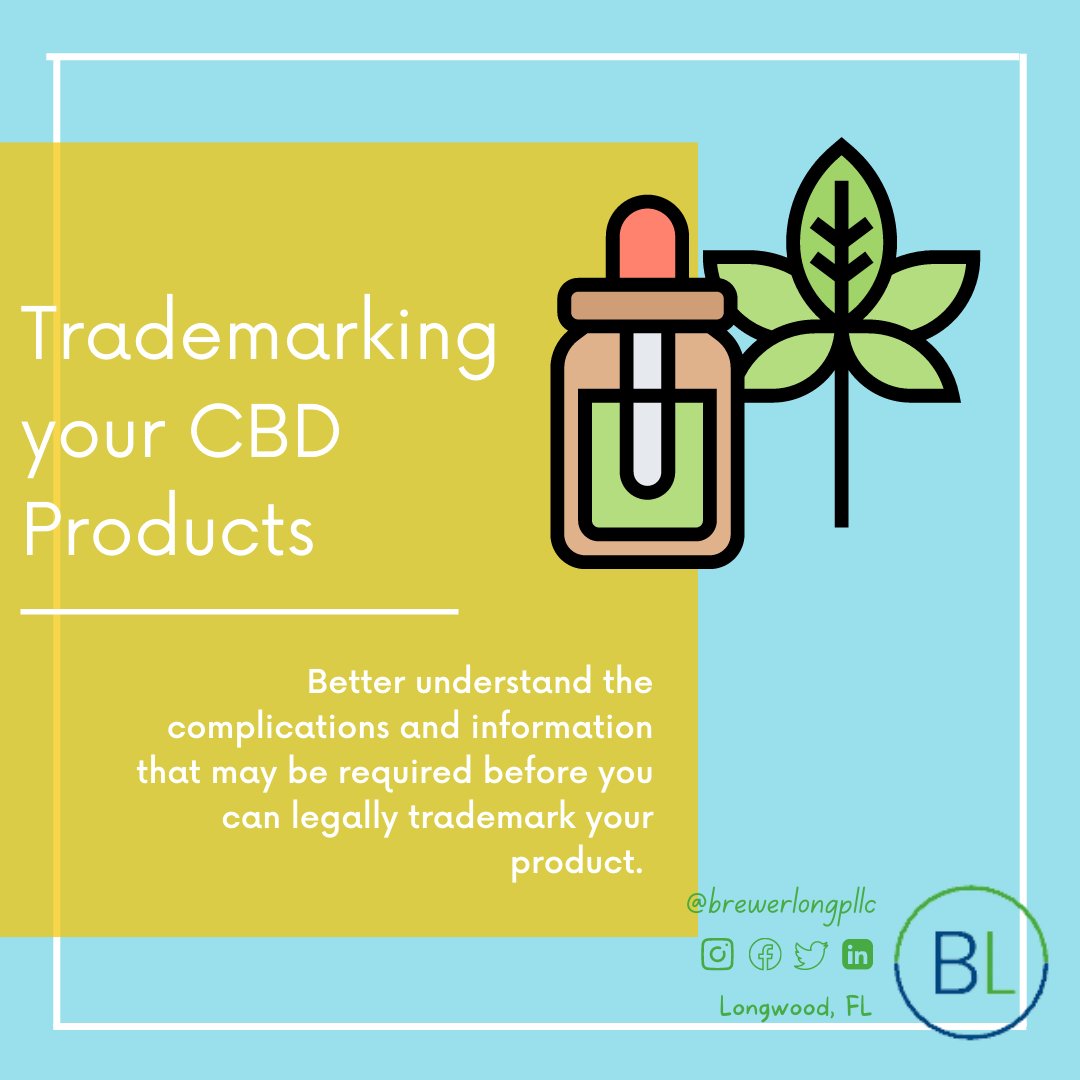 #CBD products can be difficult to #trademark. Learn more about the hoops to jump here: loom.ly/Acsp6Ys  #USPTO #smallbusinesslaw #IPlaw #floridaattorneys