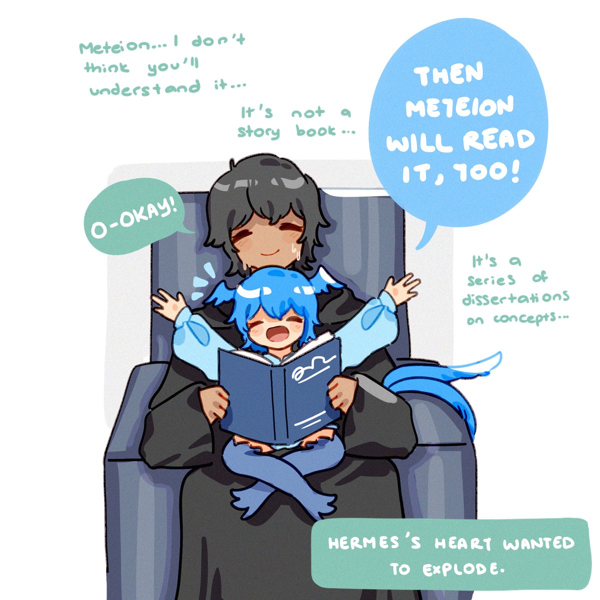 Fenrishion's tweet photo. "I wish only to hear your words, share your feelings, and know your thoughts!"🌼🕊️ 

(I thought we could all use a little pick-me-up after the bittersweet Tales From The Dawn story yesterday...! please read it if you haven't,,,it's so good) https://t.co/r1RTov8cN1