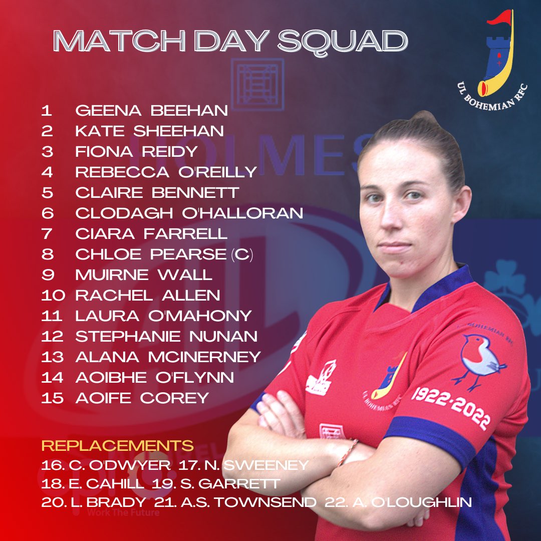 ulbohemianrfc's tweet photo. Team News! 🔴⚪️🔵

Check out our Senior Women’s starting team for tomorrow’s hugely anticipated AIL Round 1 fixture v @OldBelvoWomen ⬇️

#NothingLikeIt
#OnceARobinAlwaysARobin https://t.co/Cfe3FpBELQ