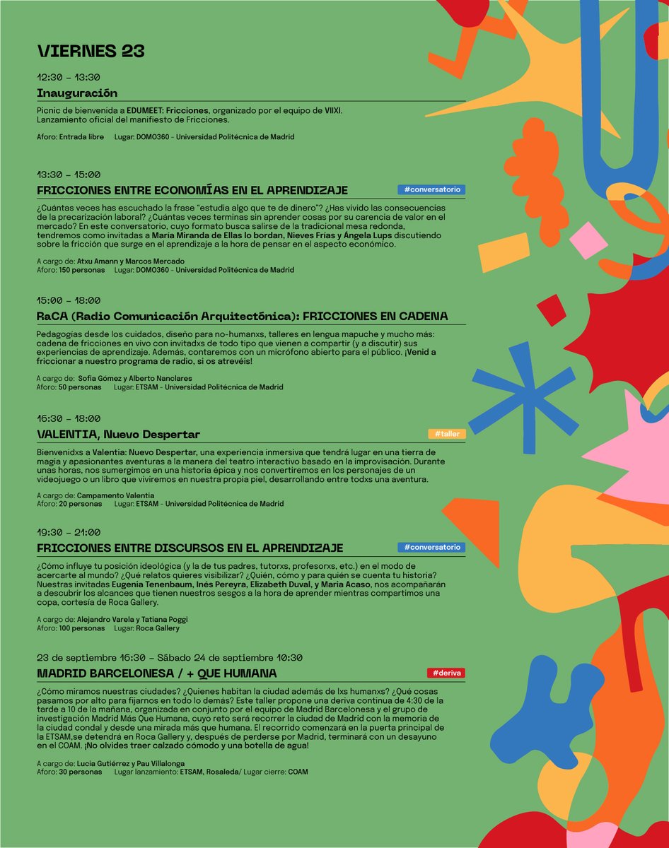 Ya está aqui el programa de FRICCIONES