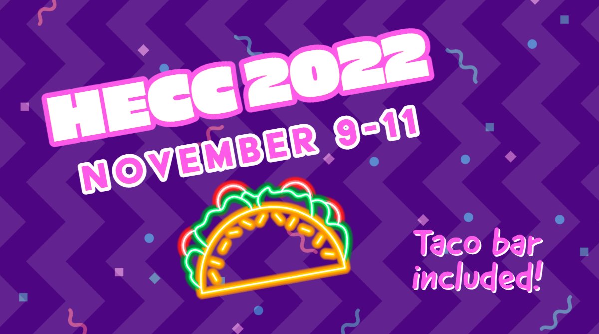 It's official! The taco bar is back! The HECC Board has been working all morning to finalize the plans for #HECC2022 Have you registered yet? s4.goeshow.com/hecc/annual/20…