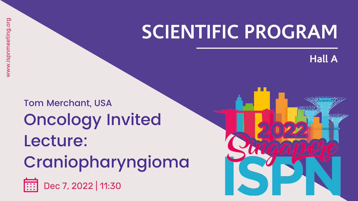 📢 Tom Merchant from the USA will be presenting his expert views on Craniopharyngioma. Many more renowned speakers from the field of pediatric neurosurgery at #ISPN2022! Check our full scientific program 👉 bit.ly/3BnxPTB