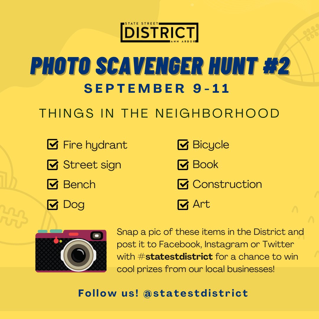 🏈 Visiting Ann Arbor? Stop downtown in the State Street District for a chance at winning some great prizes from our local businesses! Find out the details here: statestreetdistrict.org/football
#statestdistrict #annarbor #michiganfootball