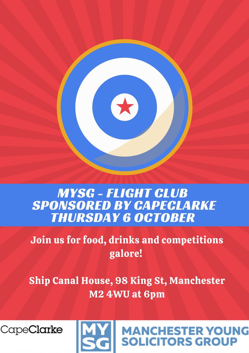 Join us on Thursday 6 October at Flight Club thanks to the incredibly generous sponsorship from <a href="/CapeClarke/">CapeClarke</a> 🎉🎯
There will be food and drinks galore, so tickets will be worth every penny, and there will be competitions going on throughout the evening. 🎯

lnkd.in/esQQke47