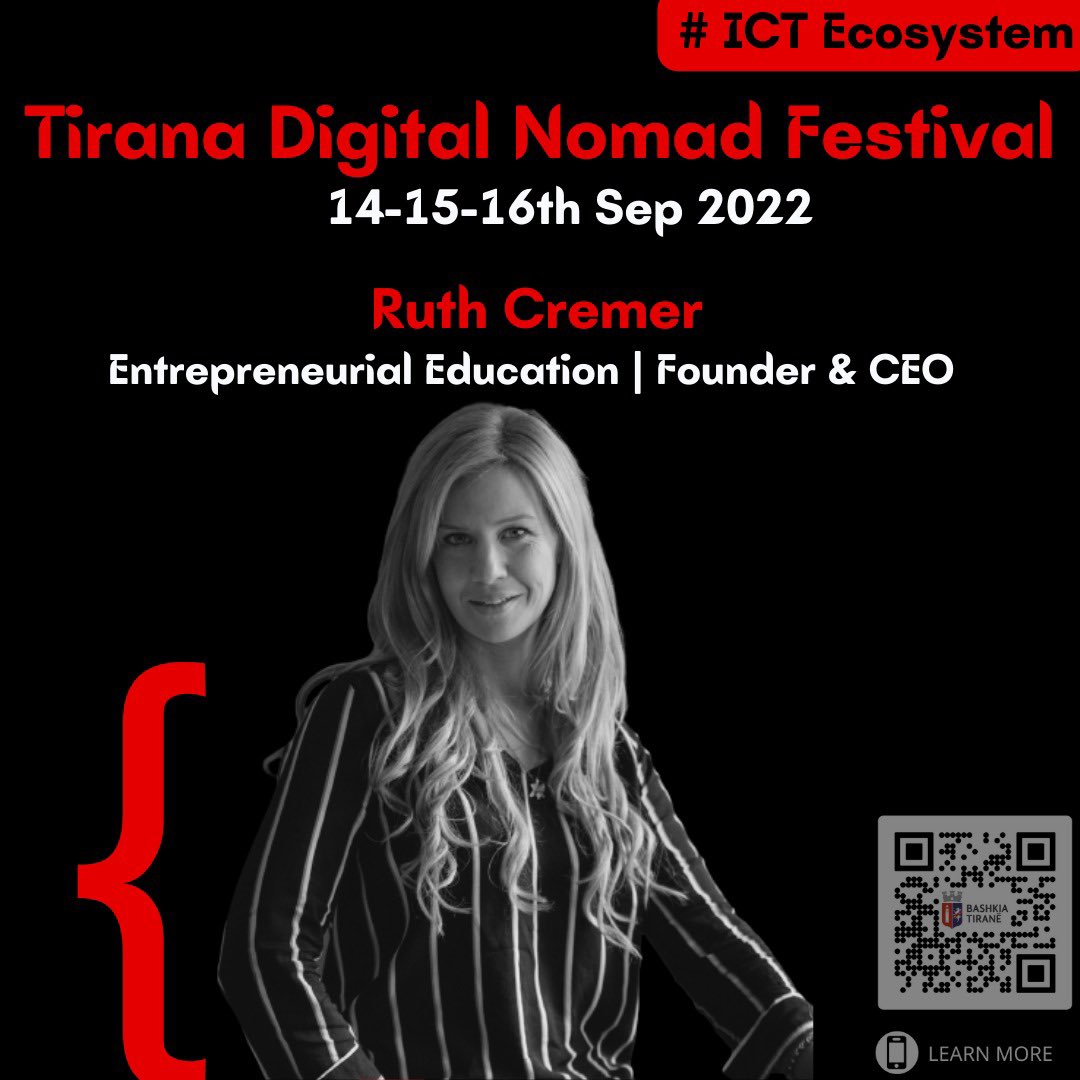 digitalnomads22's tweet photo. Meet Ruth Cremer, the newest speaker at Tirana Digital Nomad Festival!
@RuthCremer 
@digitalnomads22 https://t.co/u49vMg58bK