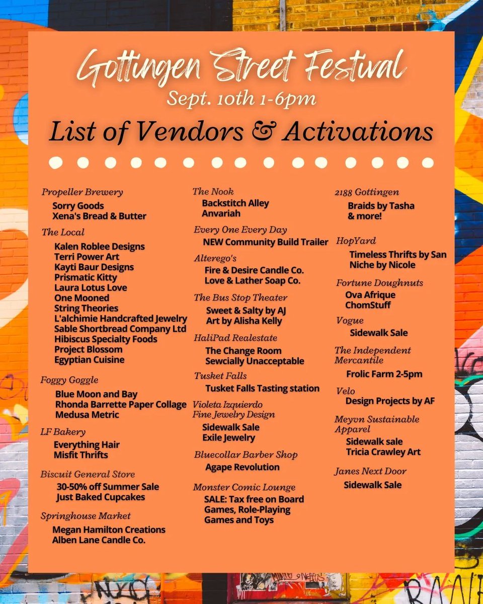 The Gottingen Uptown Festival is happening tomorrow! 🥳gonorthhalifax.ca/gottingen-fest…