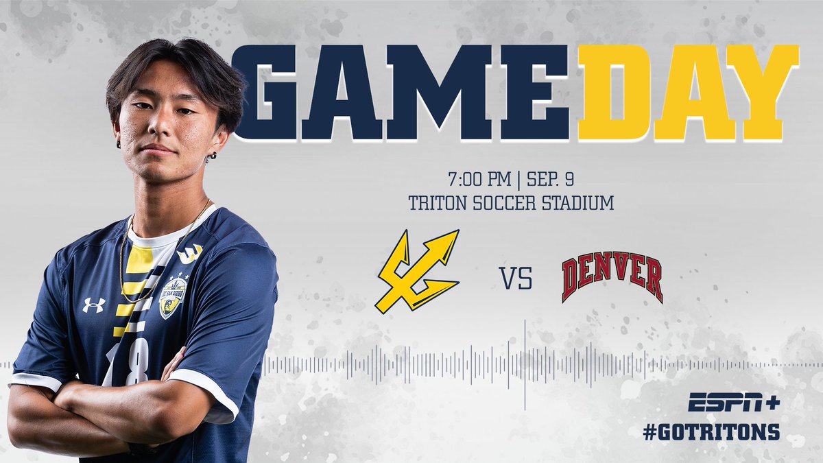 You already know what day it is 😤 
No. 6 Denver comes to Triton Soccer Stadium!

𝐊𝐈𝐂𝐊𝐎𝐅𝐅 𝐀𝐓 𝟕 𝐏𝐌
💻: es.pn/3ALqBbm
📊: bit.ly/3skCNv6  

#VamosTritones | #GoTritons 🔱