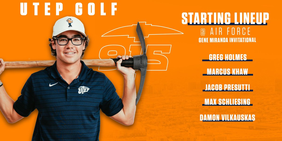UTEPMGolf's tweet photo. Tee Time! The Miners compete at the 53rd Gene Miranda Falcon Invitational ⛳️🏌️‍♂️ https://t.co/YlFBpczeYr