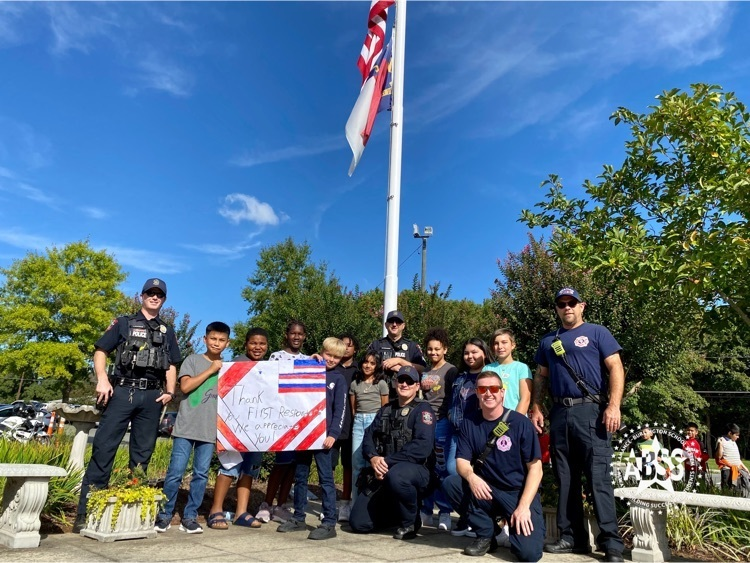 ABSSPublic's tweet photo. It was a perfect day for a First Responder Parade today at North Graham Elementary! Thanks, Alamance Co. Sheriff’s Dept., Graham Fire & Police, Alamance County Sheriff’s Color Guard, and the Graham HS Chorus for coming out for our students. #ABSSCommunity #911WeRemember https://t.co/qtdMsCGw7o
